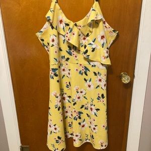 Yellow floral dress